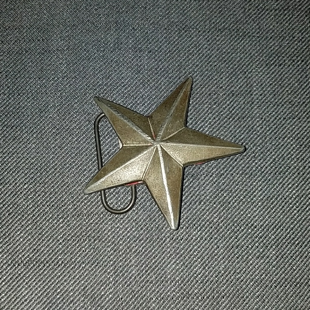 Silver Star Belt Buckle.